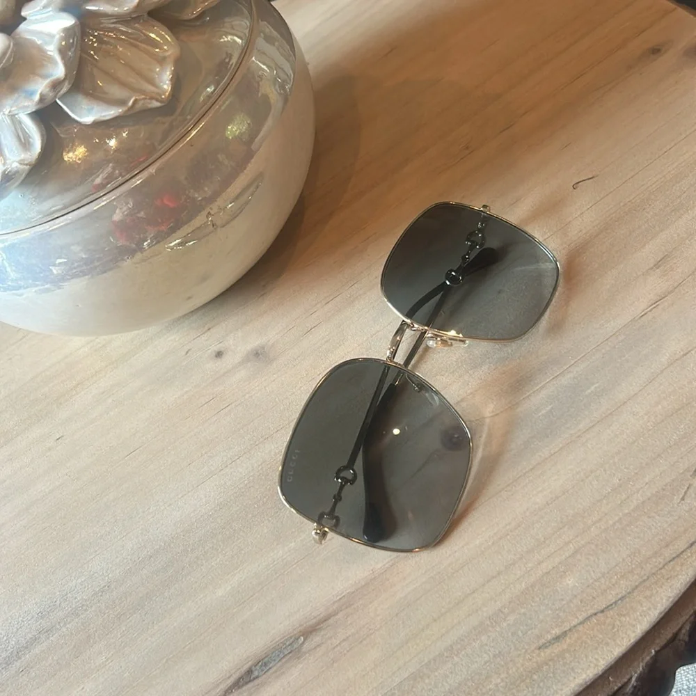 Gucci Horsebit Square-Framed Sunglasses